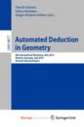 Image for Automated Deduction in Geometry