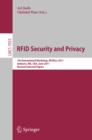 Image for RFID security and privacy: 7th International Workshop, RFIDSec 2011, Amherst, MA, USA, June 26-28, 2011: revised selected papers