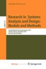 Image for Research in  Systems Analysis and Design: Models and Methods