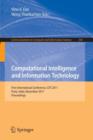 Image for Computational Intelligence and Information Technology