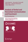 Image for Analysis of verbal and nonverbal communication and enactment: the processing issues : 6800