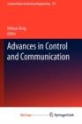 Image for Advances in Control and Communication