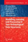 Image for Modeling, Learning, and Processing of Text-Technological Data Structures