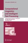 Image for Computational Linguistics and Intelligent Text Processing : 13th International Conference, CICLing 2012, New Delhi, India, March 11-17, 2012, Proceedings, Part II