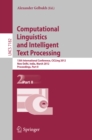 Image for Computational Linguistics and Intelligent Text Processing: 13th International Conference, CICLing 2012, New Delhi, India, March 11-17, 2012, Proceedings, Part II
