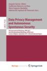 Image for Data Privacy Management and Autonomous Spontaneus Security