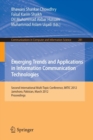 Image for Emerging Trends and Applications in Information Communication Technologies