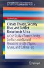 Image for Climate Change, Security Risks and Conflict Reduction in Africa