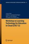 Image for Workshop on Learning Technology for Education in Cloud (LTEC&#39;12)