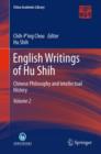 Image for English Writings of Hu Shih: Chinese Philosophy and Intellectual History (Volume 2)