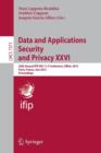 Image for Data and Applications Security and Privacy XXVI
