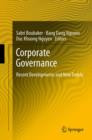 Image for Corporate governance: recent developments and new trends
