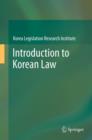 Image for Introduction to Korean law