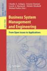 Image for Business System Management and Engineering : From Open Issues to Applications