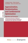 Image for Approximation, Randomization, and Combinatorial Optimization. Algorithms and Techniques