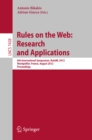 Image for Rules on the Web: Research and Applications: 6th International Symposium, RuleML 2012, Montpellier, France, August 27-29, 2012. Proceedings