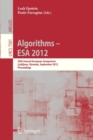 Image for Algorithms –- ESA 2012