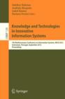 Image for Knowledge and Technologies in Innovative Information Systems