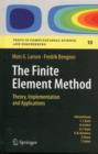 Image for The finite element method  : theory, implementation, and applications