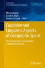 Image for Cognitive and Linguistic Aspects of Geographic Space: New Perspectives on Geographic Information Research