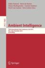 Image for Ambient Intelligence : Third International Joint Conference, AmI 2012, Pisa, Italy, November 13-15, 2012, Proceedings