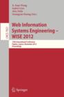 Image for Web Information Systems Engineering - WISE 2012 : 13th International Conference, Paphos, Cyprus, November 28-30, 2012, Proceedings