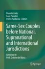 Image for Same-sex couples before national, supranational and international jurisdictions