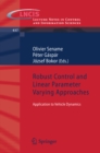 Image for Robust Control and Linear Parameter Varying Approaches: Application to Vehicle Dynamics