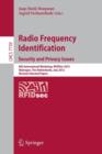 Image for Radio Frequency Identification: Security and Privacy Issues : 8th International Workshop, RFIDSec 2012, Nijmegen, The Netherlands, July 2-3, 2012, Revised Selected Papers