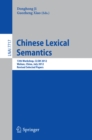 Image for Chinese Lexical Semantics: 13th Workshop, CLSW 2012, Wuhan, China, July 6-8, 2012, Revised Selected Papers