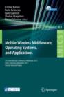 Image for Mobile wireless middleware, operating systems, and applications  : 5th International Conference, MOBILWARE 2012, Berlin, Germany, November 13-14, 2012, revised selected papers
