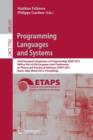 Image for Programming Languages and Systems : 22nd European Symposium on Programming, ESOP 2013, Held as Part of the European Joint Conferences on Theory and Practice of Software, ETAPS 2013, Rome, Italy, March