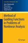 Image for Method of guiding functions in problems of nonlinear analysis
