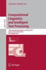 Image for Computational Linguistics and Intelligent Text Processing : 14th International Conference, CICLing 2013, Samos, Greece, March 24-30, 2013, Proceedings, Part I