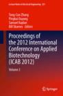 Image for Proceedings of the 2012 International Conference on Applied Biotechnology (ICAB 2012): Volume 3