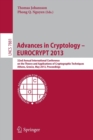 Image for Advances in Cryptology – EUROCRYPT 2013