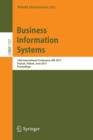 Image for Business Information Systems : 16th International Conference, BIS 2013, Poznan, Poland, June 19-21, 2013, Proceedings