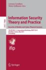 Image for Information Security Theory and Practice. Security of Mobile and Cyber-Physical Systems