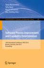 Image for Software process improvement and capability determination: 15th international conference, SPICE 2015, Gothenburg, Sweden June 16-17, 2015 : proceedings