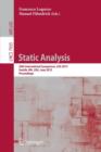 Image for Static Analysis : 20th International Symposium, SAS 2013, Seattle, WA, USA, June 20-22, 2012, Proceedings