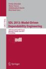 Image for SDL 2013: Model Driven Dependability Engineering