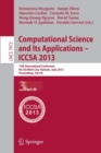 Image for Computational Science and Its Applications -- ICCSA 2013