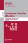 Image for Quantitative Evaluation of Systems : 10th International Conference, QEST 2013, Buenos Aires, Argentina, August 27-30, 2013, Proceedings
