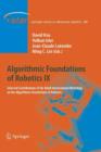 Image for Algorithmic Foundations of Robotics IX