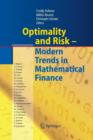 Image for Optimality and Risk - Modern Trends in Mathematical Finance