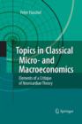 Image for Topics in Classical Micro- and Macroeconomics : Elements of a Critique of Neoricardian Theory