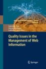 Image for Quality Issues in the Management of Web Information