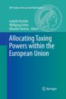 Image for Allocating taxing powers within the European Union