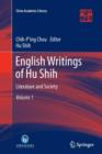 Image for English Writings of Hu Shih : Literature and Society (Volume 1)