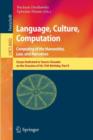 Image for Language, Culture, Computation: Computing for the Humanities, Law, and Narratives